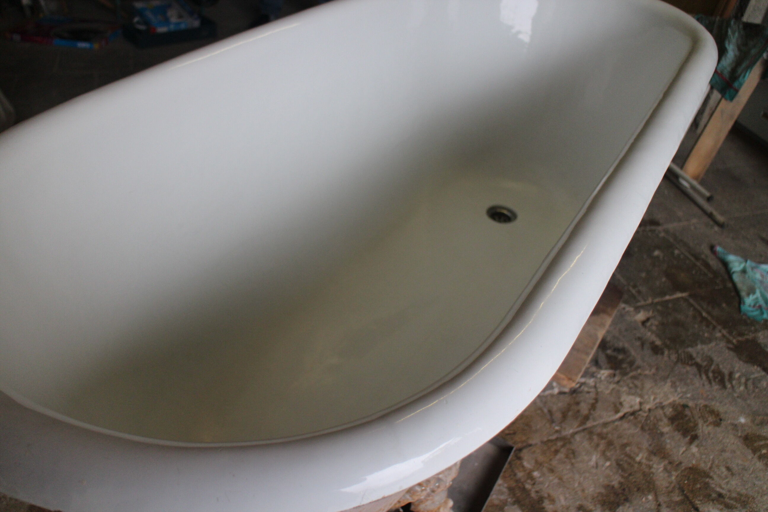 Old cast iron bathtub