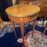 Pair of Louis XVI Directoi style pedestal tables, bouillotte tables