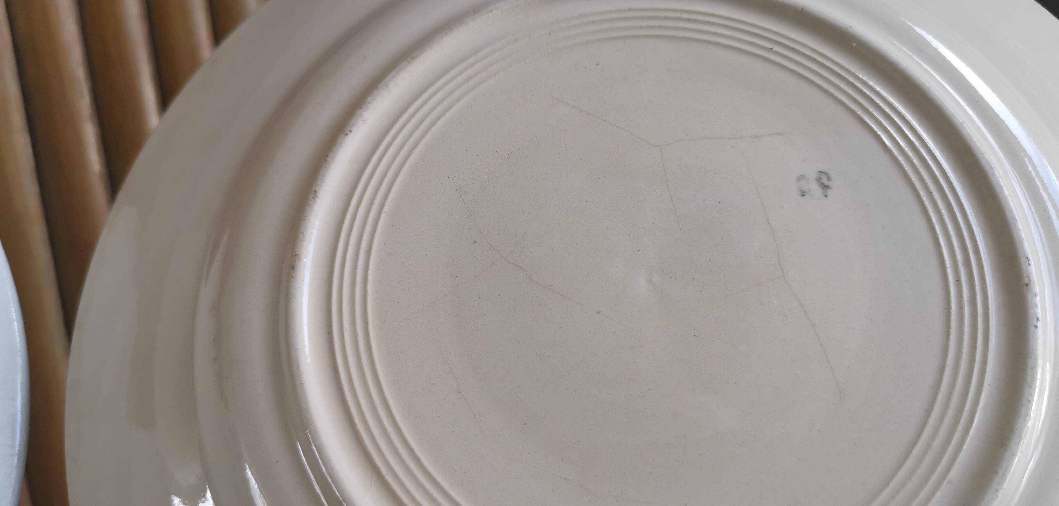 4 old mismatched plates Gien, St Amand, K&G Lunéville