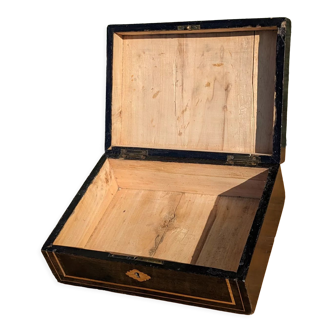 Coffret boîte Napoléon III en palissandre et bois noirci