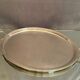 Tray with oval handles in the silver metal Louis-Philippe style