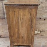 Old bedside table with 4 drawers in Burmese teak