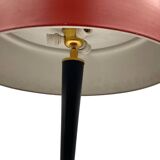 Oscar Torlasco, Mid-Century red table lamp, Lumi, Italy 1954