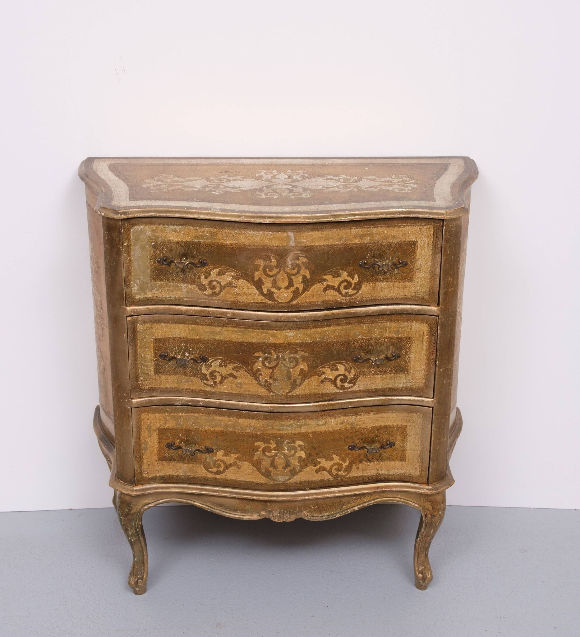 Commode florentine vintage en bois italienne des années 1970