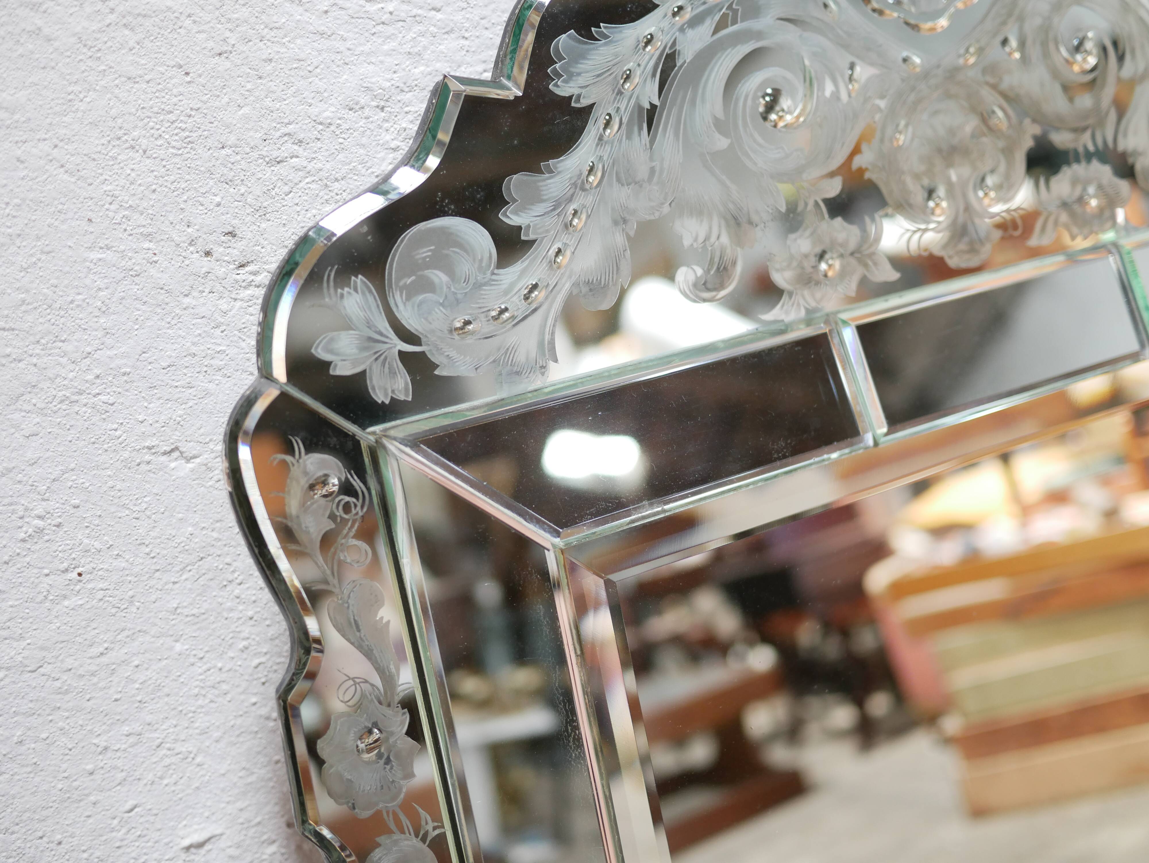 Old Venetian mirror 106cm x 70cm