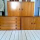 Enfilade scandinave à suspendre 3 modules en teck Denmark