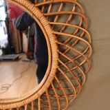 Rattan mirror 68cm