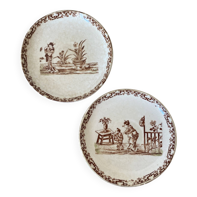 Coupelles en terre de fer , soucoupes tasses HB & Cie