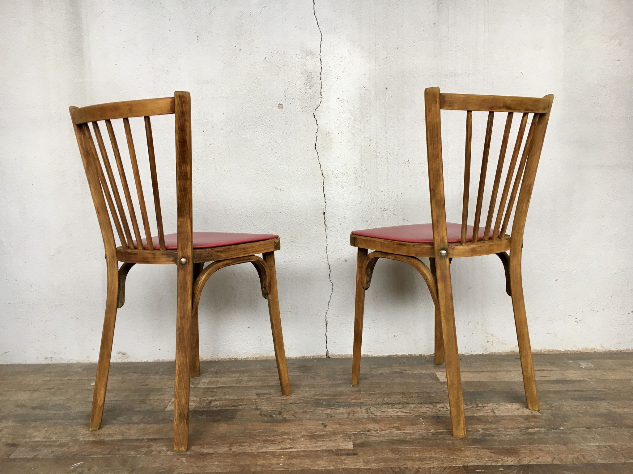 Pair of baumann bistro chairs