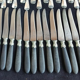 Cutlery set Alfenide Christofle 112 pieces goat's head punch white metal 1900