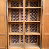 Parisian solid oak wardrobe 1960