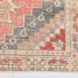 4x8 Red Geometric Turkish Rug 127x247Cm SK 22752
