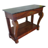 console-style empire/restauration-à crosses-fond de miroir-pieds griffes