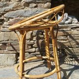 High chair in rattan 60s