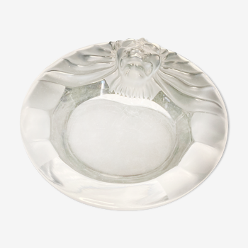 Lalique cendrier à tête de lion cristal XXème