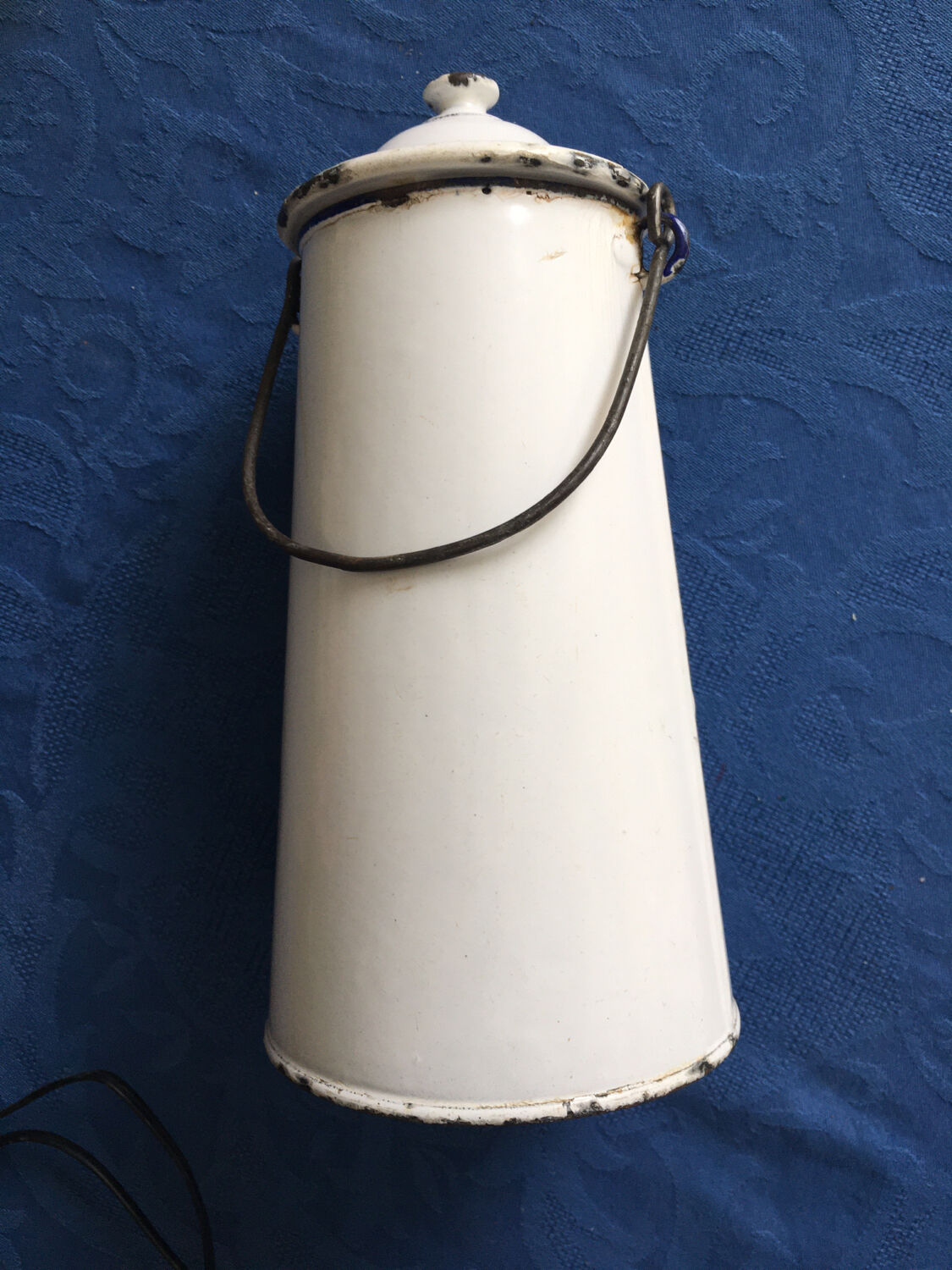 Enamelled sheet milk jug
