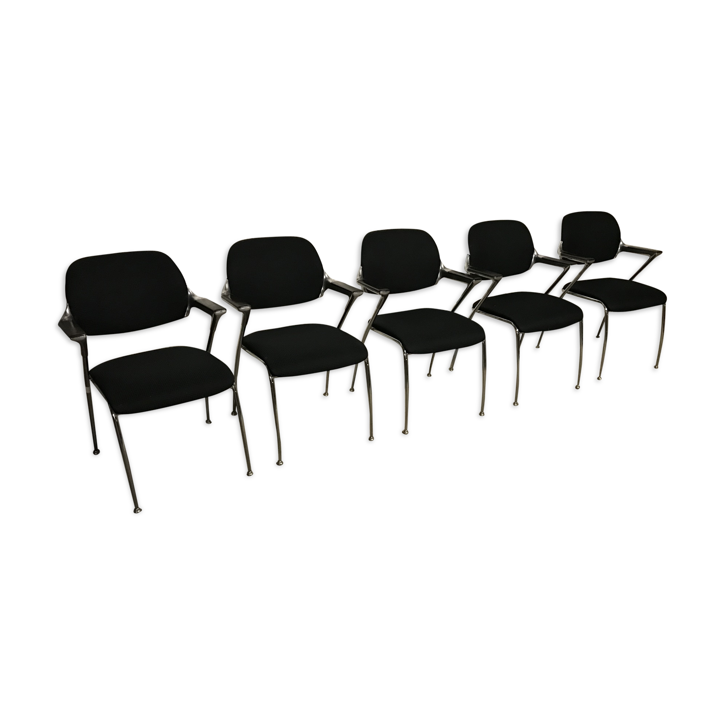 Suite of 5 office chairs 1970