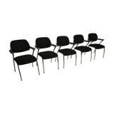 Suite of 5 office chairs 1970