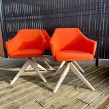 Set of 4 swivel chairs