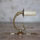 Pair of Empire style bronze wall lights, bronze wall light with palmette and swan neck.