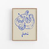 Fig illustration giclee print, 50x70cm