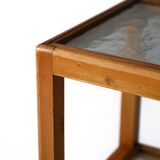 Vintage wooden and glass serving trolley