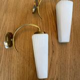 50s Opaline wall lights