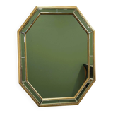Large octagonal bevelled mirror by De Knudt, Belgium, 1980s