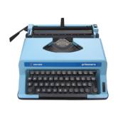 Rare sky blue Rover Primavera typewriter