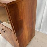 Scandinavian bar cabinet on casters