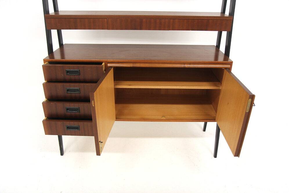 Scandinavian mahogany secretary desk, Sweden, 1950