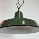 Suspension industrielle en tôle émaillée verte par Multi Electrical Co, années 1960