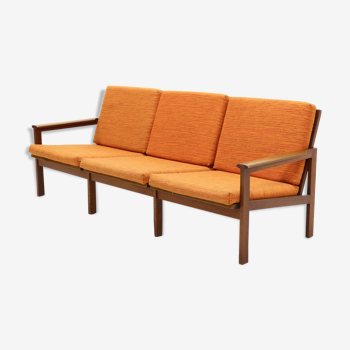 Teak 3Seater Capella Sofa by Illum Wikkelso for N. Eilersen, 1960