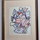 Screenprint after Jean Dubuffet framed under glass 25 cm by 33 cm
