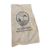 Old potash jute canvas bag from alsace