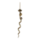 Pair of Neo-Egyptian Style Engraved Brass Wall Sconces Featuring Cobras