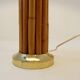 Vintage bamboo and brass table lamp - 1980s