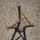 Vintage wooden tripod stool