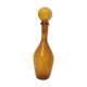 Carafe bubbled glass amber color signed Biot, vintage