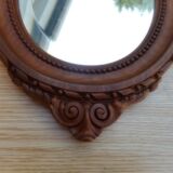 Mirror oval wood frame