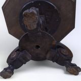 Table basse / d'appoint réglable en bois sculpté - Style Henri II - 1900.