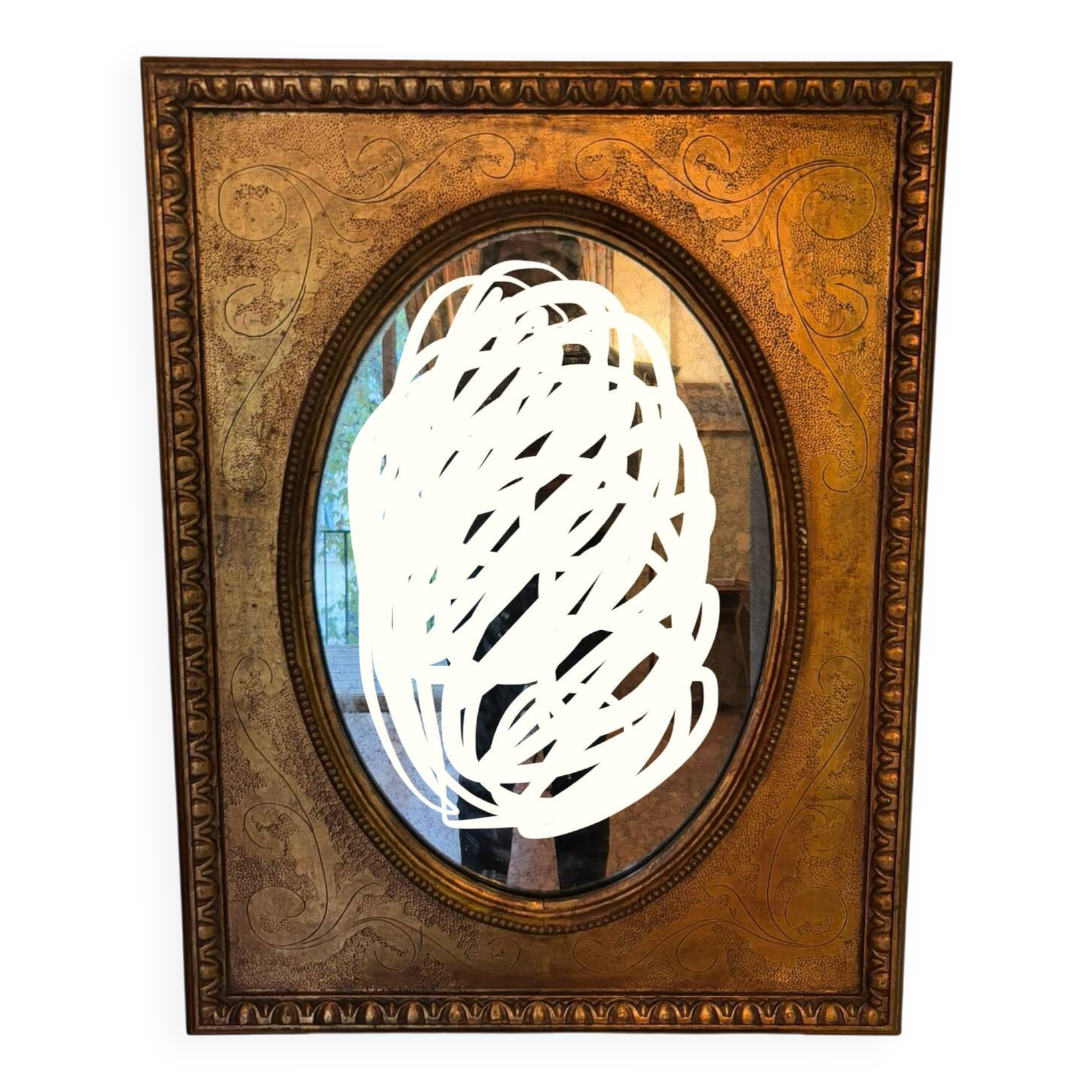 Gilded wooden mirror