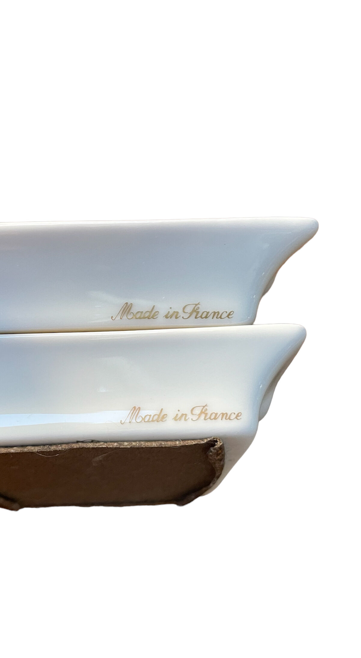Paire de mini cendriers Hermes en porcelaine, thème animalier