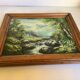 Mountain and torrent landscape painting