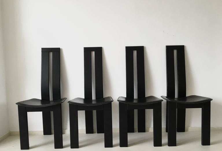 Set of four chairs by Pietro Constantini to Ello, Italy, 1970s