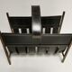 Vintage leather magazine rack, 50s