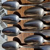 Set of 12 forks and 12 monogram spoons