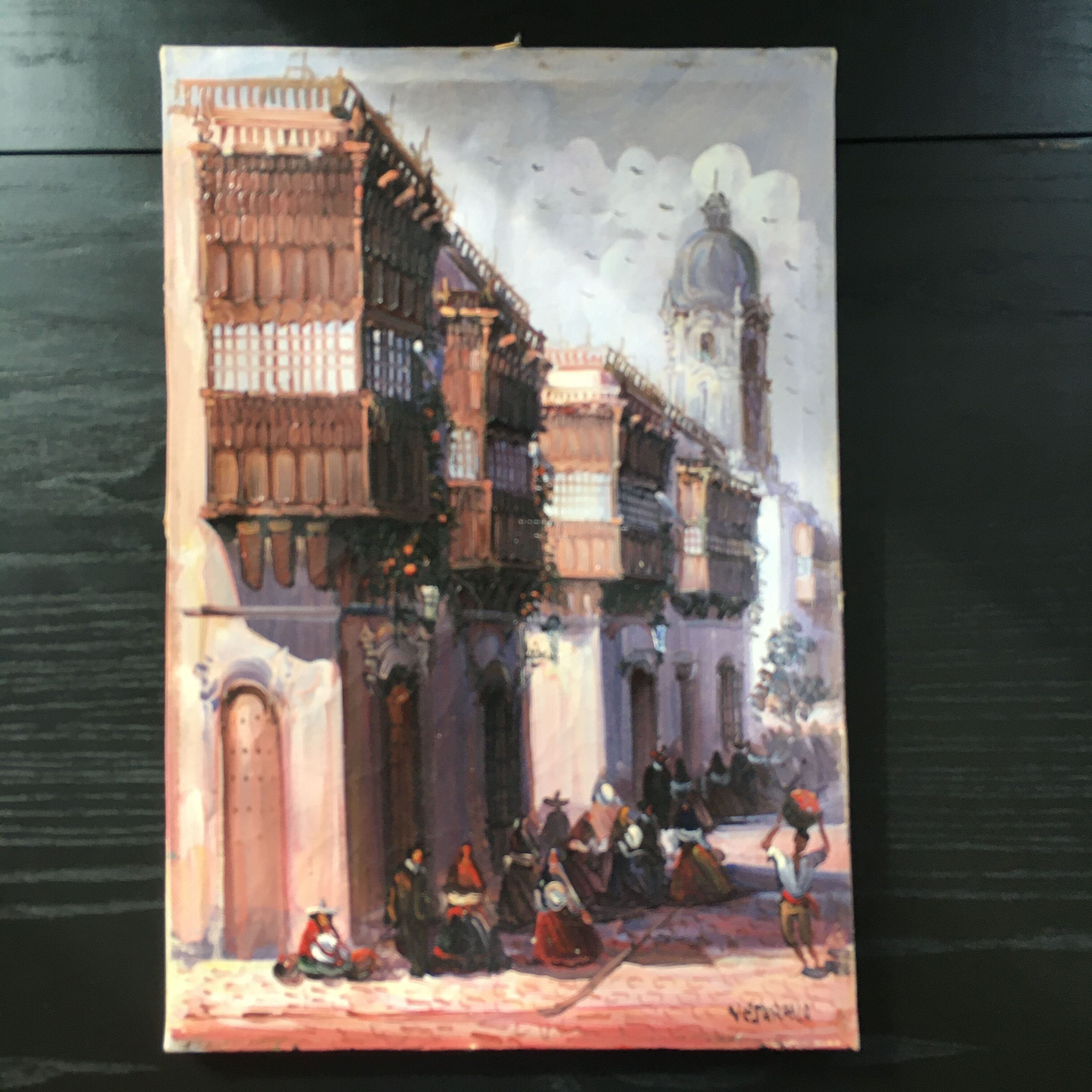 Painting old Italian scene