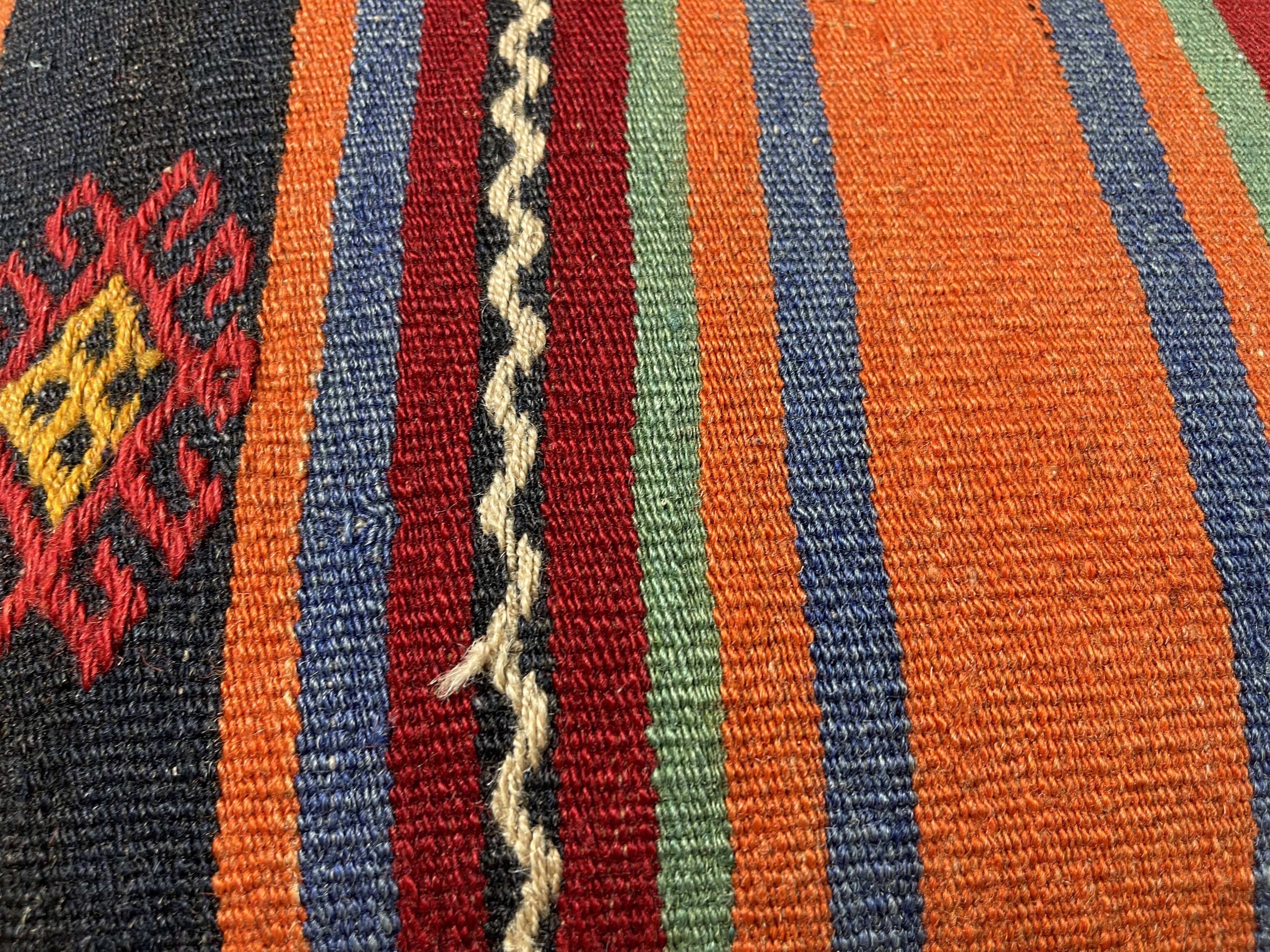 Vintage turkish kilim cushion cover , 120 x 40 cm