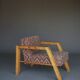 Dutch design pine Armchair, 1970s